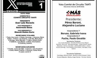LOS  U.C.R. DE TANTI: EL DOMINGO VOTAN NUEVAS AUTORIDADES