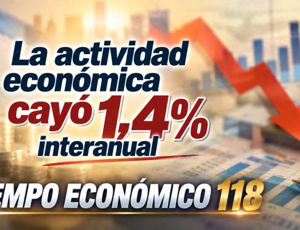 LA ACTIVIDAD ECONÓMICA CAYÓ 1,4% INTERANUAL